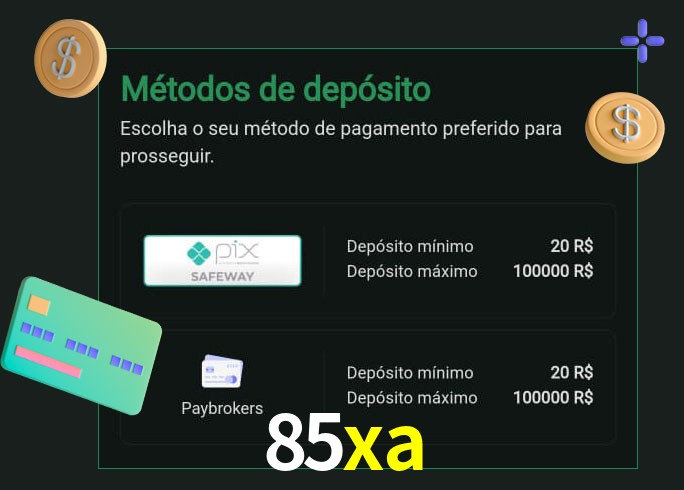 O cassino 85xa oferece uma grande variedade de métodos de pagamento